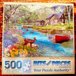 500 Piece Puzzle| Wilderness Cabin | Animals |Deer